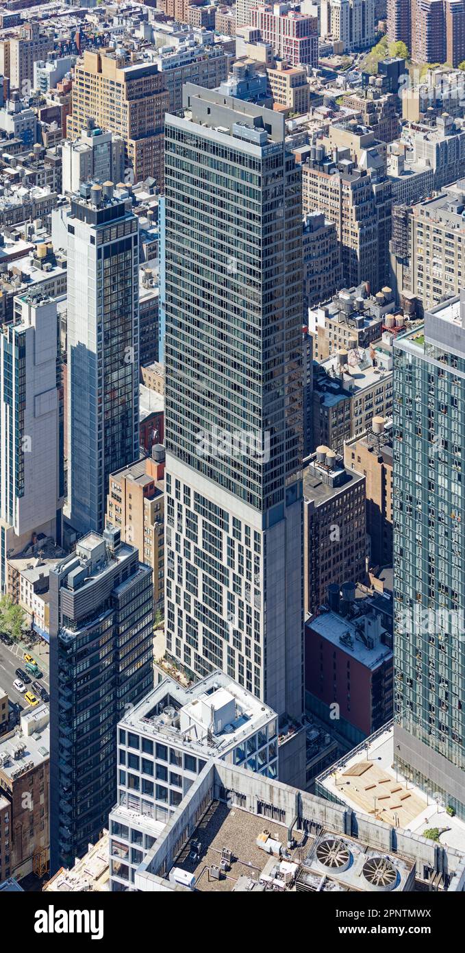 Eventi Hotel and Beatrice Residences share this slab tower on the edge of Manhattan’s Chelsea neighborhood. Stock Photo