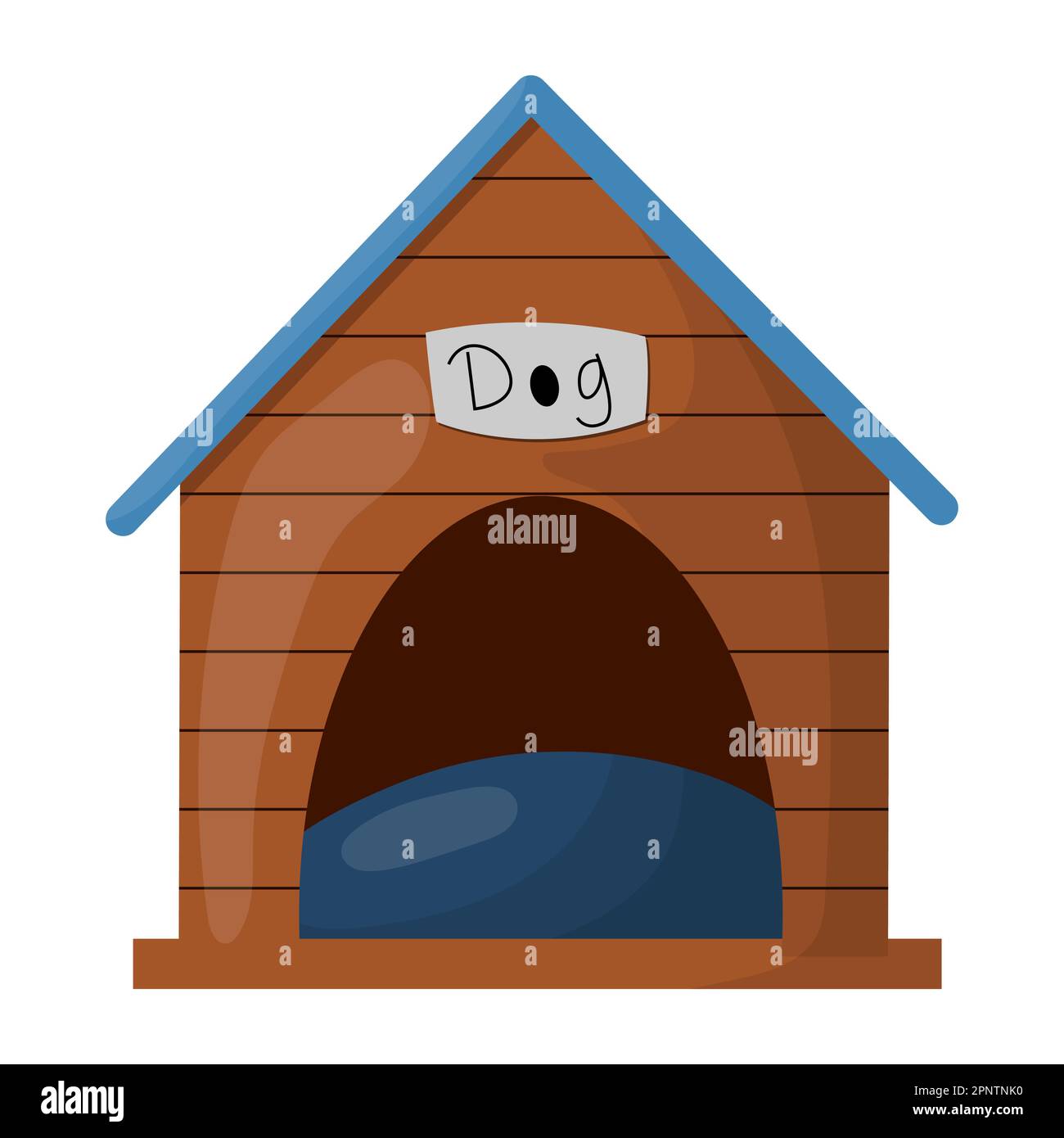 A doghouse. vector illustration isolated on a white background Stock