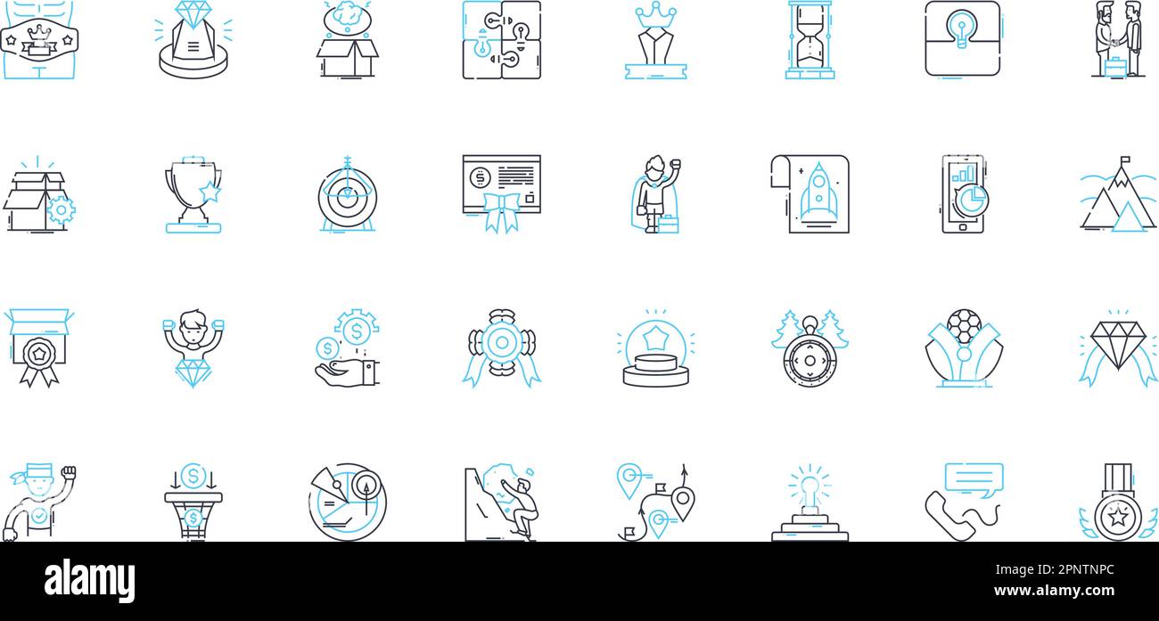 Teaching Instructor linear icons set. Inspiring, Passionate ...