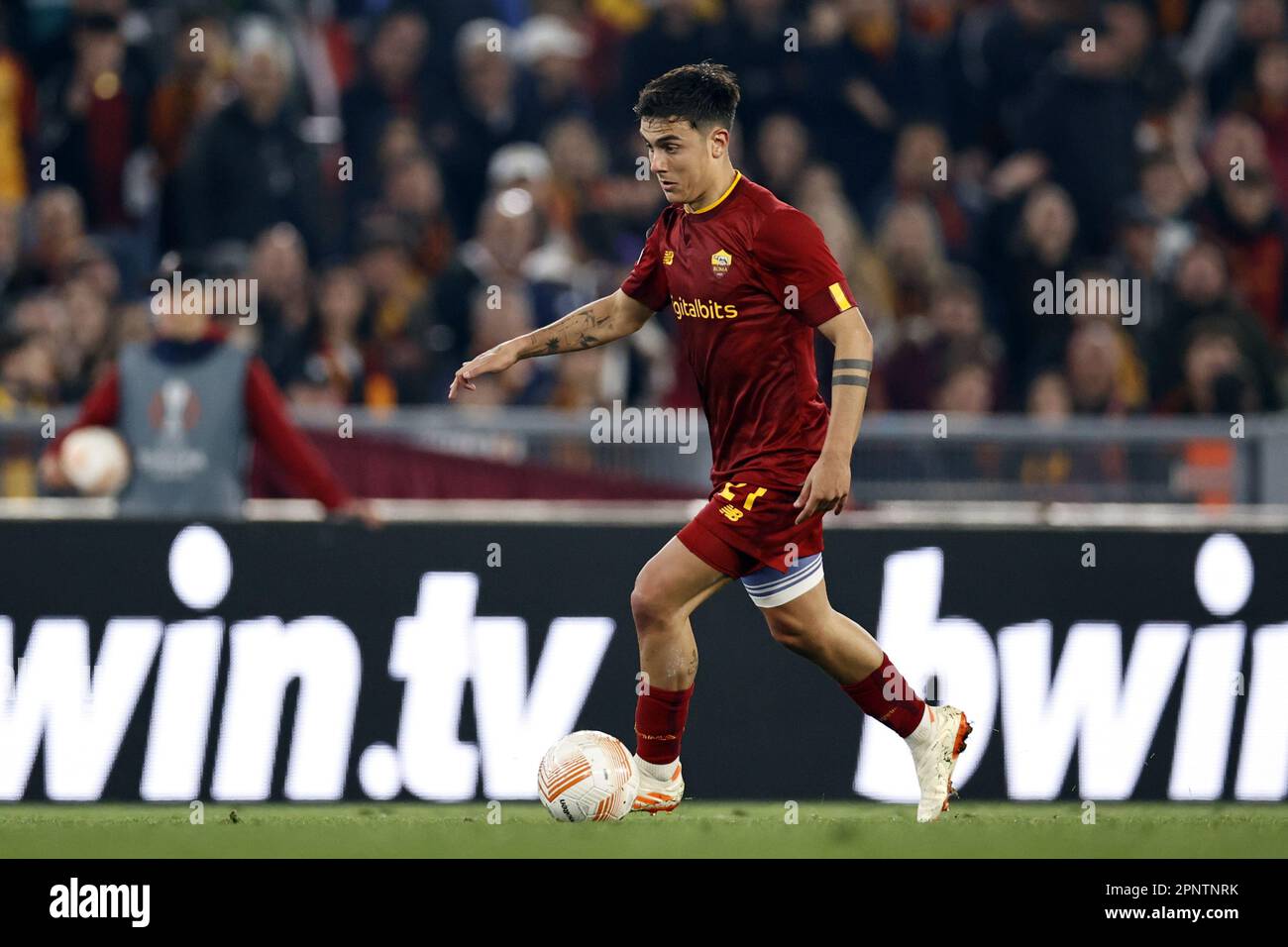Rome, Italy. April 20, 2023. Paolo Dybala of AS Roma during the UEFA ...