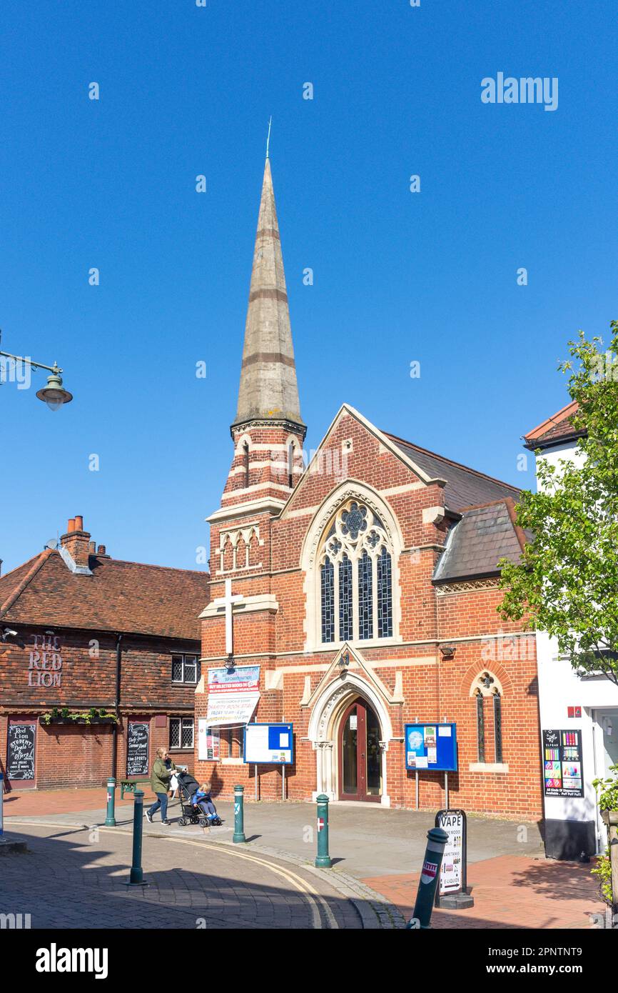 United Church of Egham, High Street, Egham, Surrey, England, United Kingdom Stock Photo