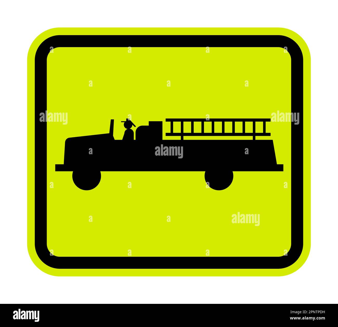 Emergency Vehicle Crossing Sign On White Background Stock Vector Image
