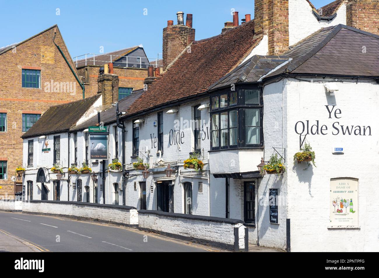 13th century Ye Olde Swan Pub, Summer Road, Thames Ditton, Surrey
