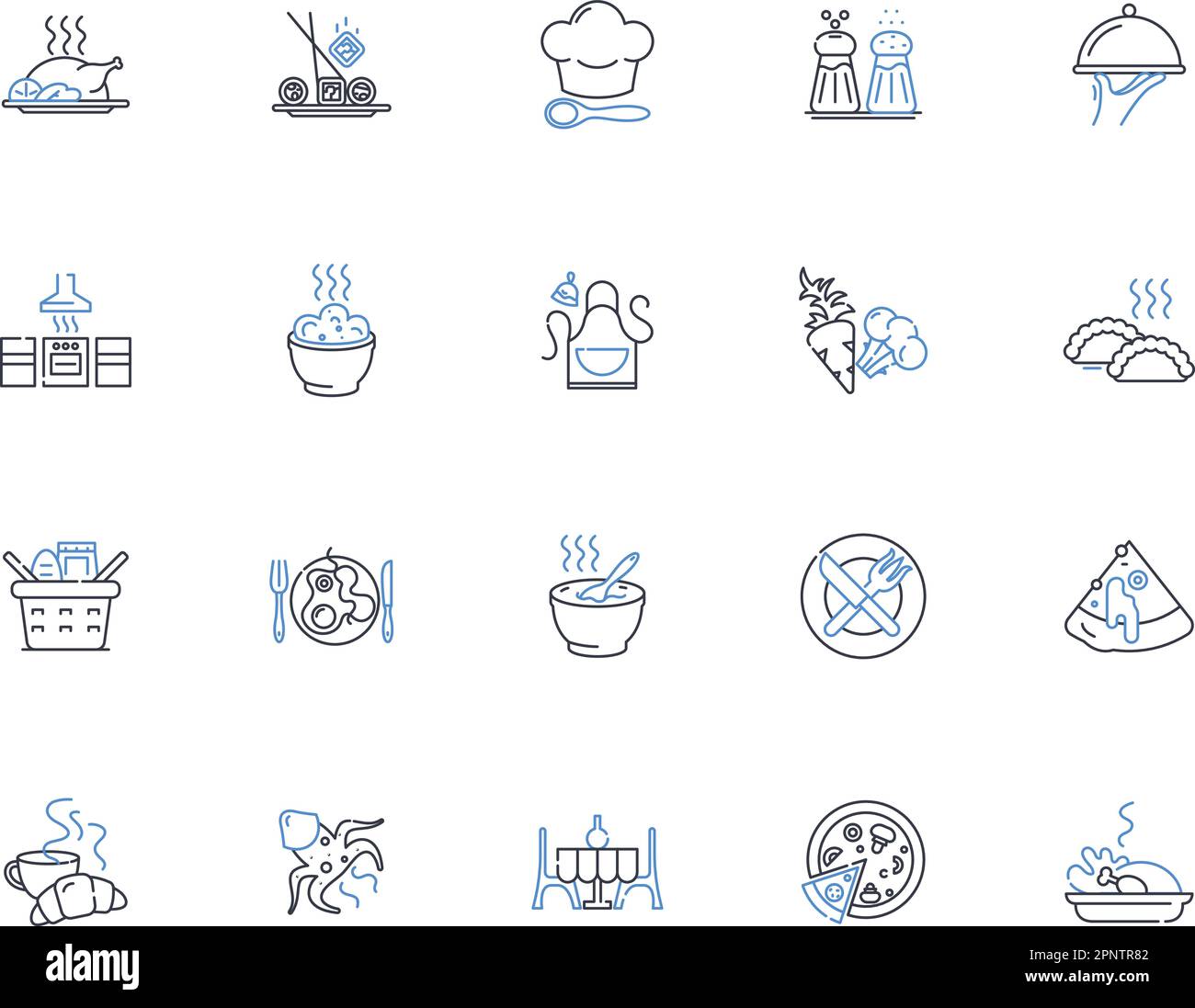 Boiling line icons collection. Temperature, Heat, Bubble, Steam, Boil