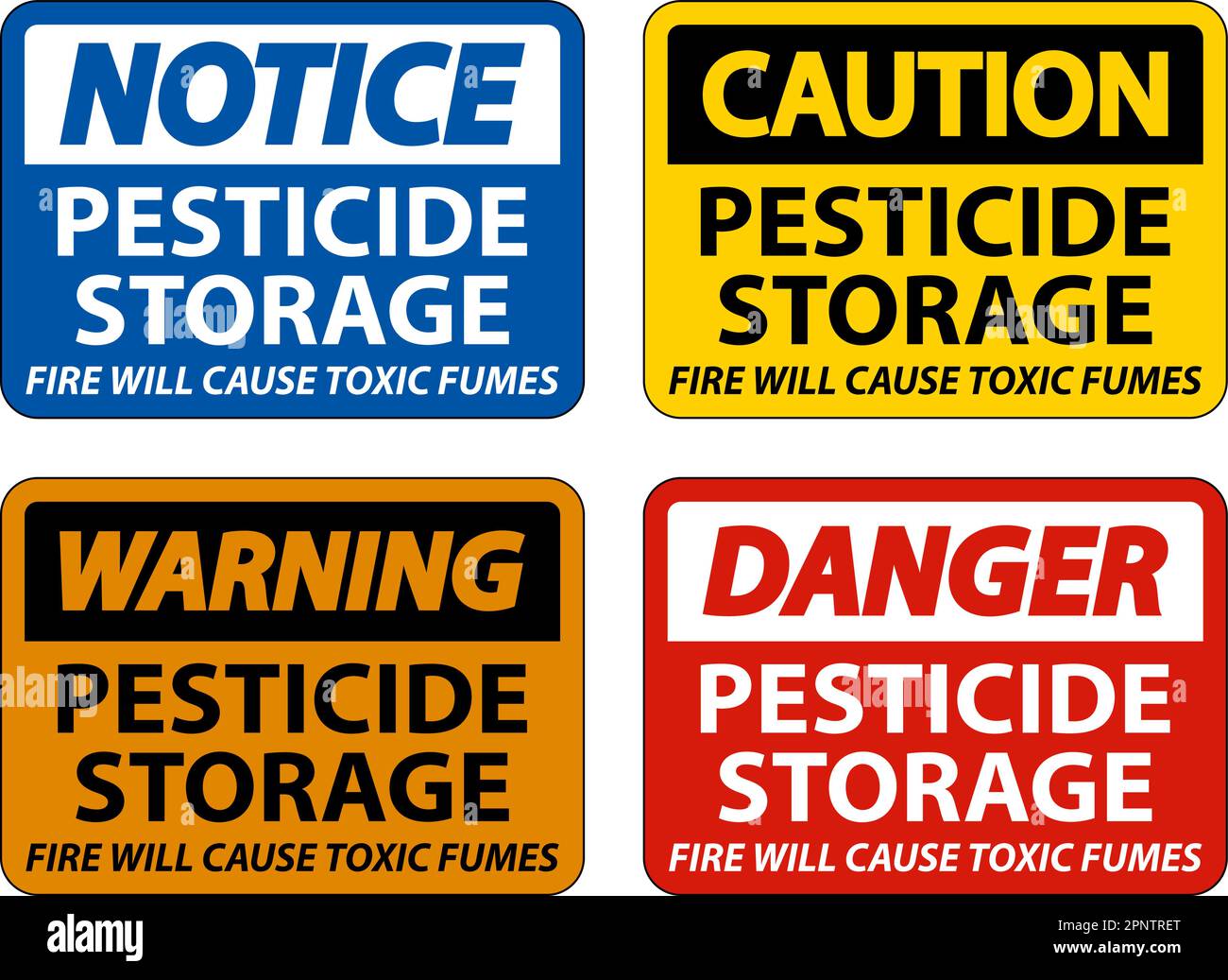 Fire Will Cause Toxic Fumes Sign On White Background Stock Vector Image