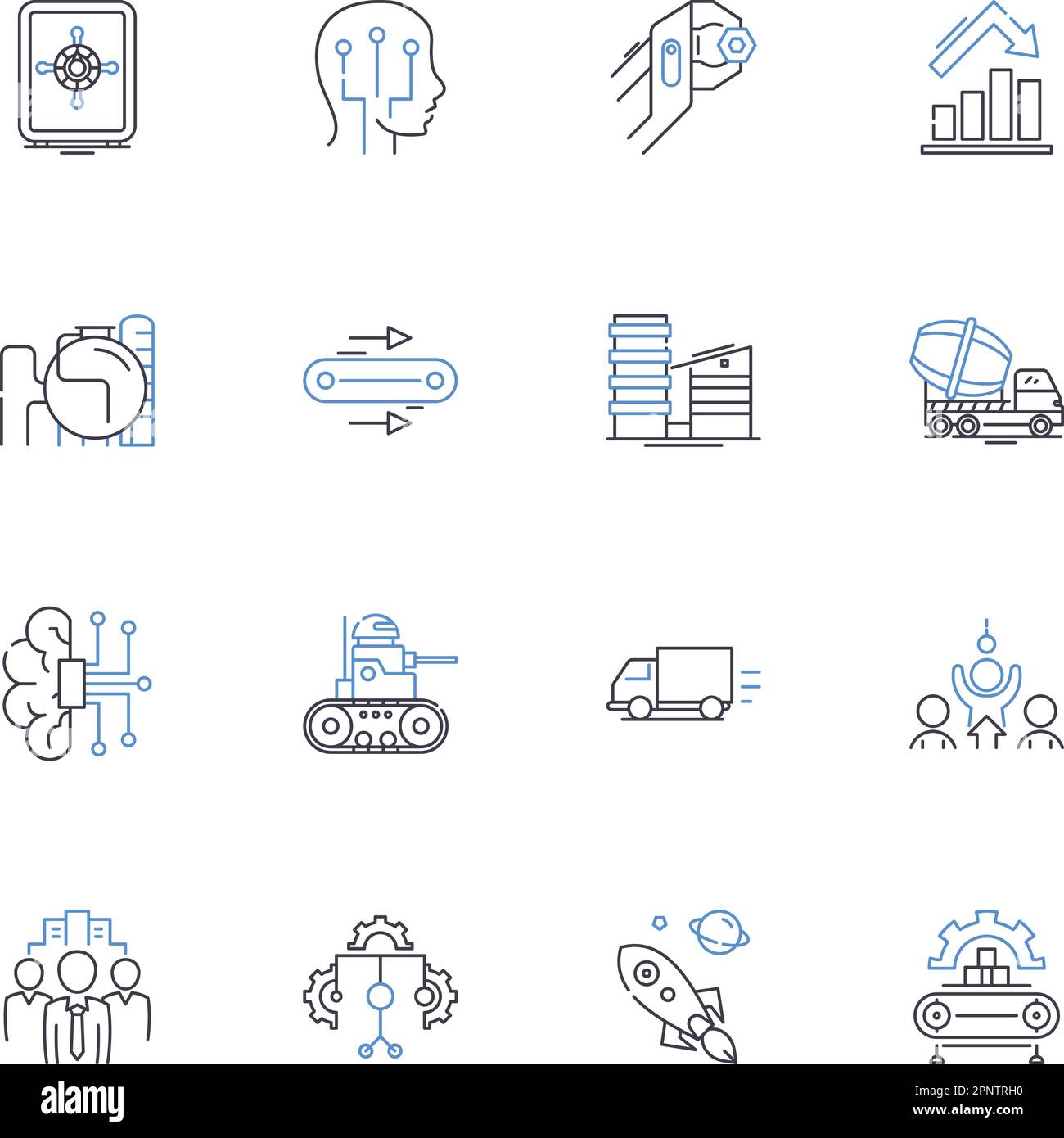 Exporting line icons collection. Globalization, Internationalization, Trade, Logistics, Tariffs, Customs, Freight vector and linear illustration Stock Vector
