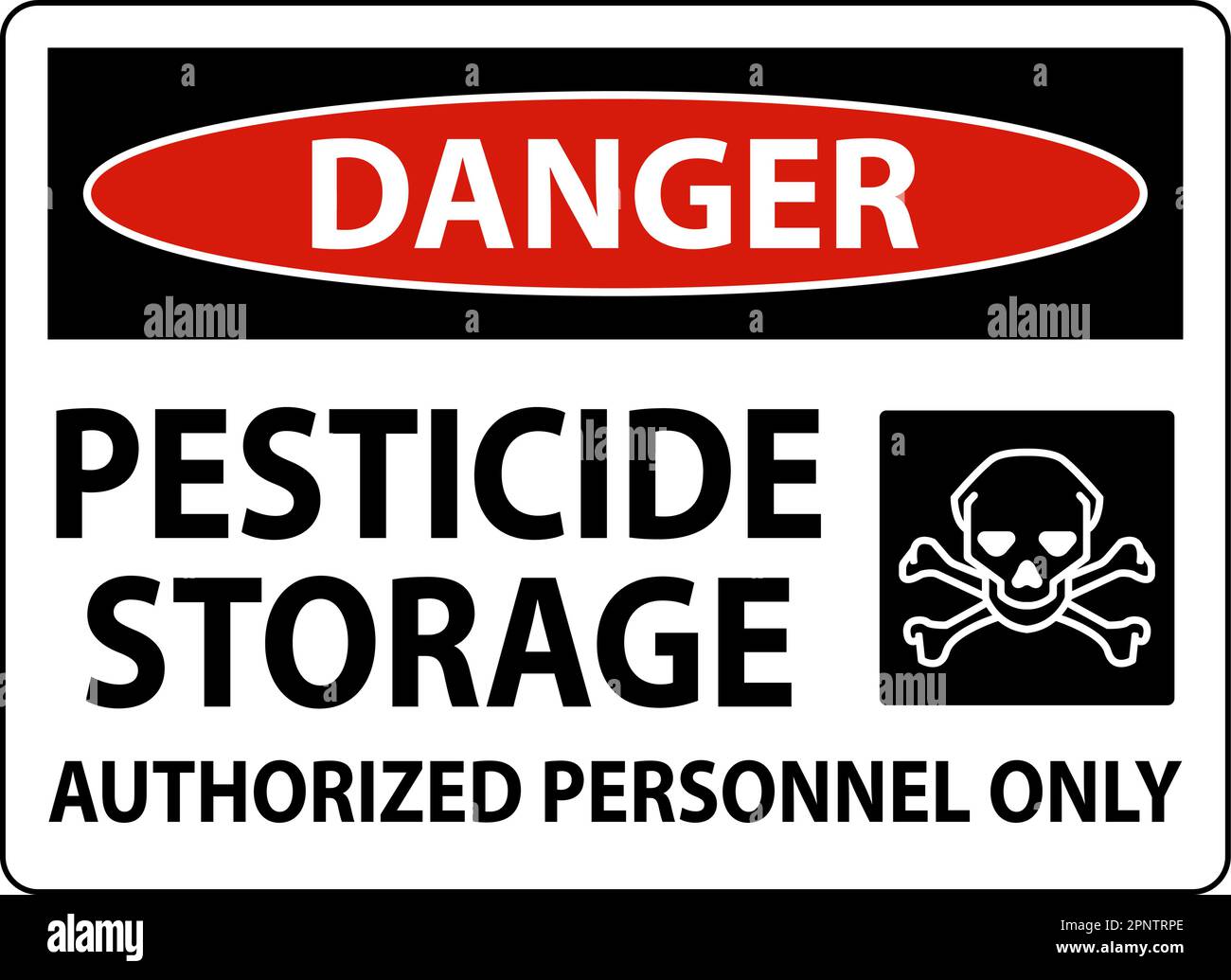 SmartSign Danger Pesticides Sign - 10x14 Inch Plastic Safety Warning For Chemical Tanks