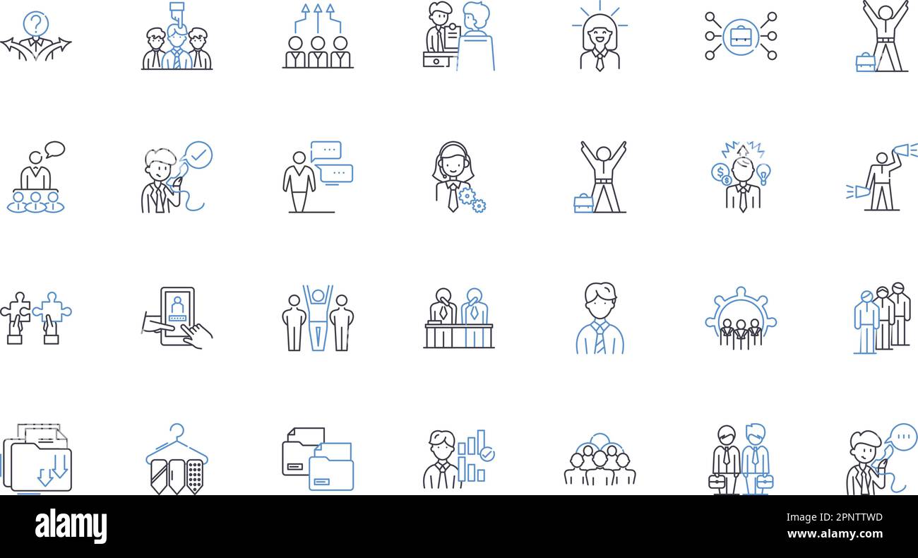 Goal setting line icons collection. Ambition, Aspiration, Achievement