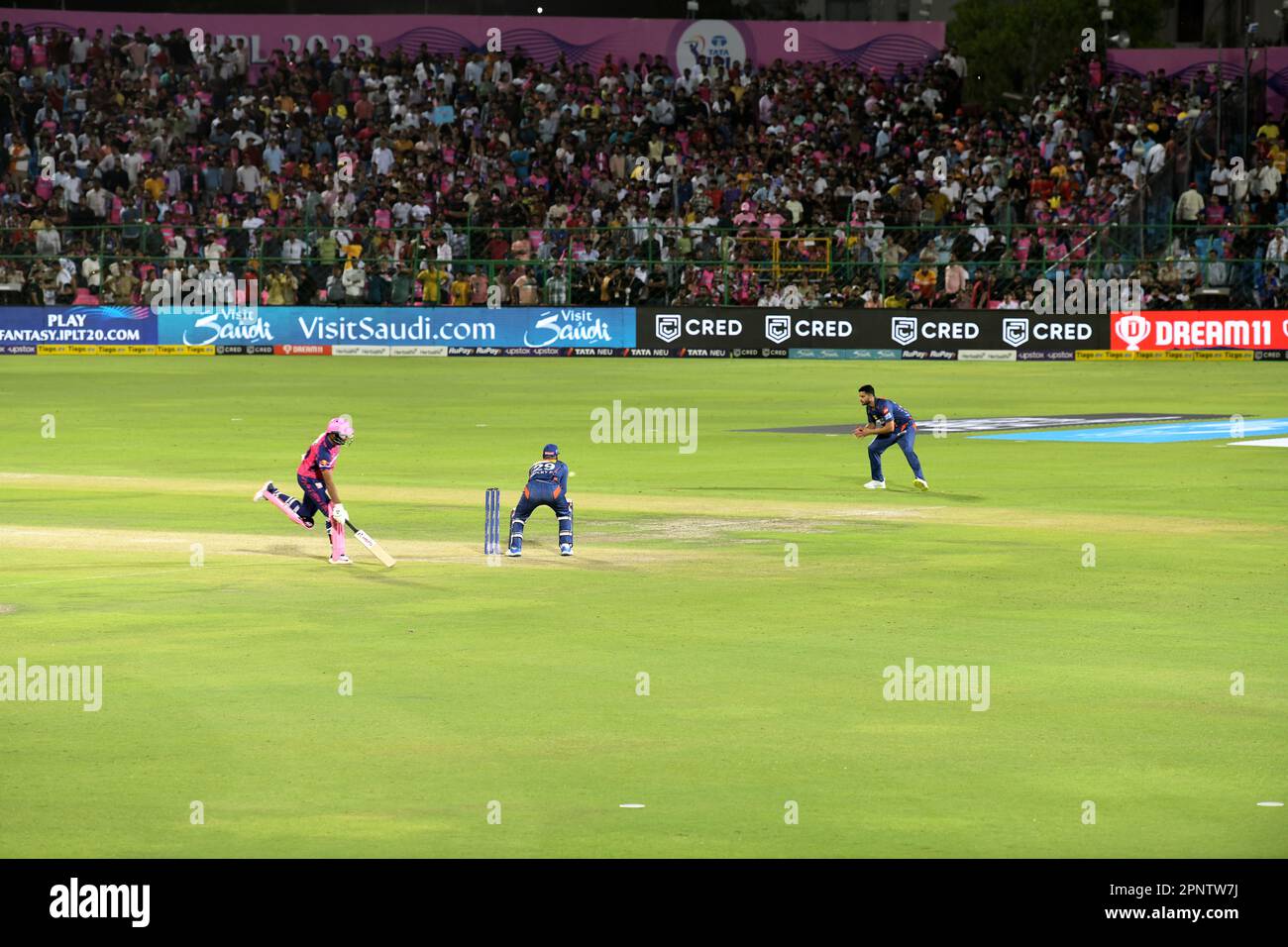 Jaipur, India. 19th Apr, 2023. Players in action during the Indian