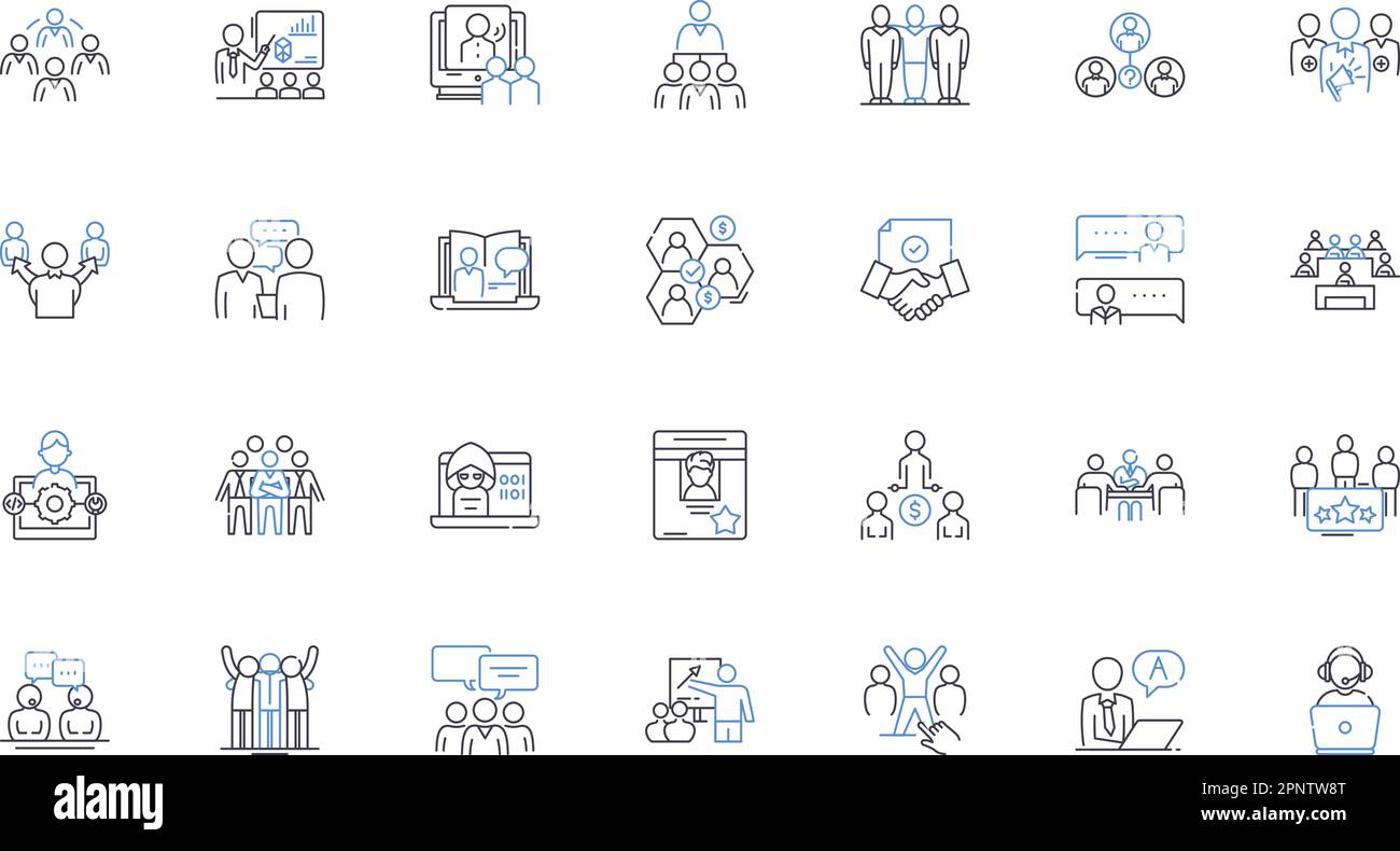 Corporate Workers line icons collection. Professionalism, Ambition ...