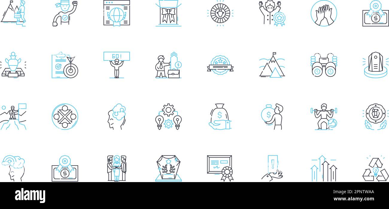 Professional Coaching linear icons set. Guidance, Mentorship ...