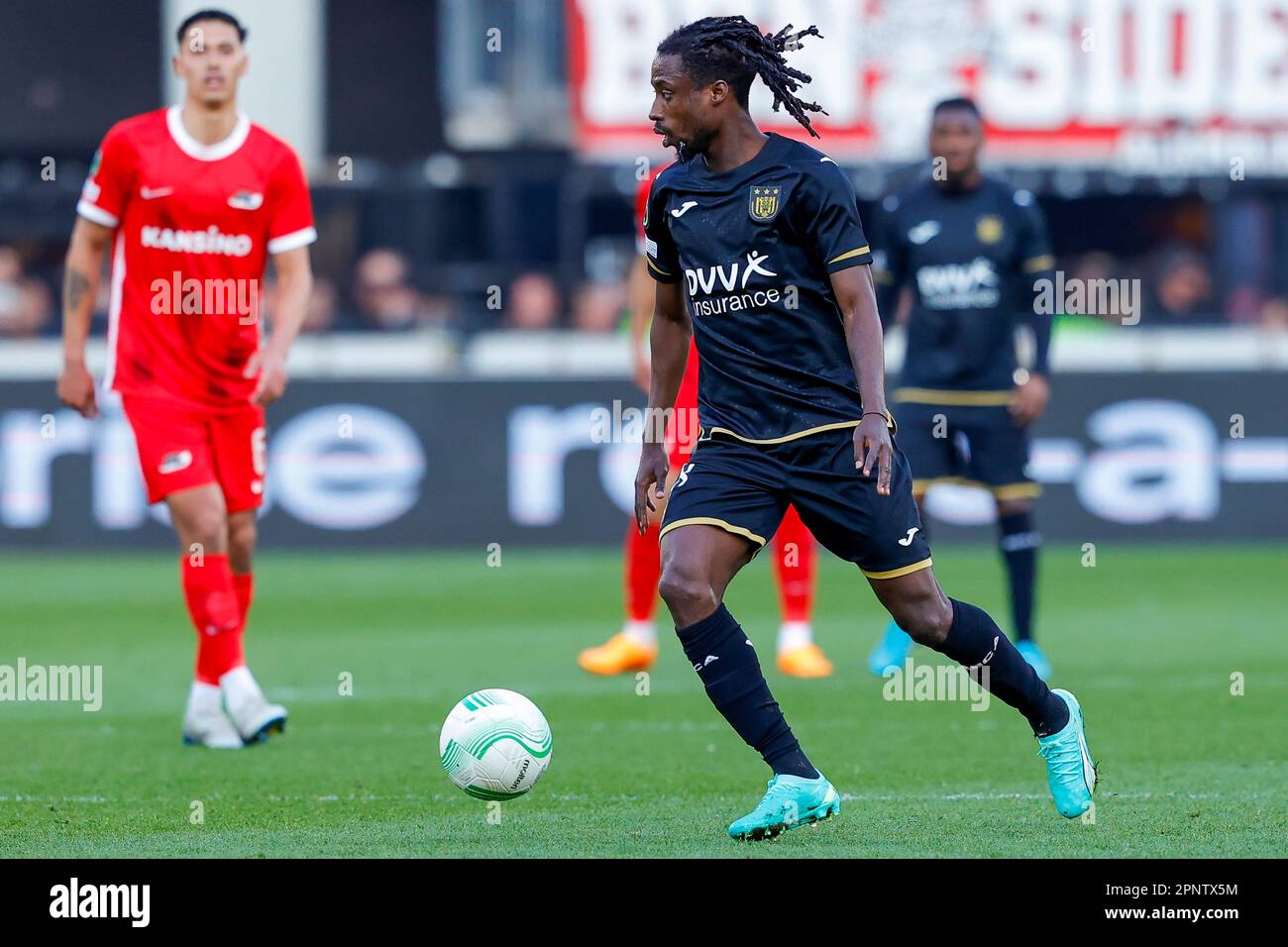 Majeed Ashimeru of RSC Anderlecht Controls the ball during the UEFA News  Photo - Getty Images