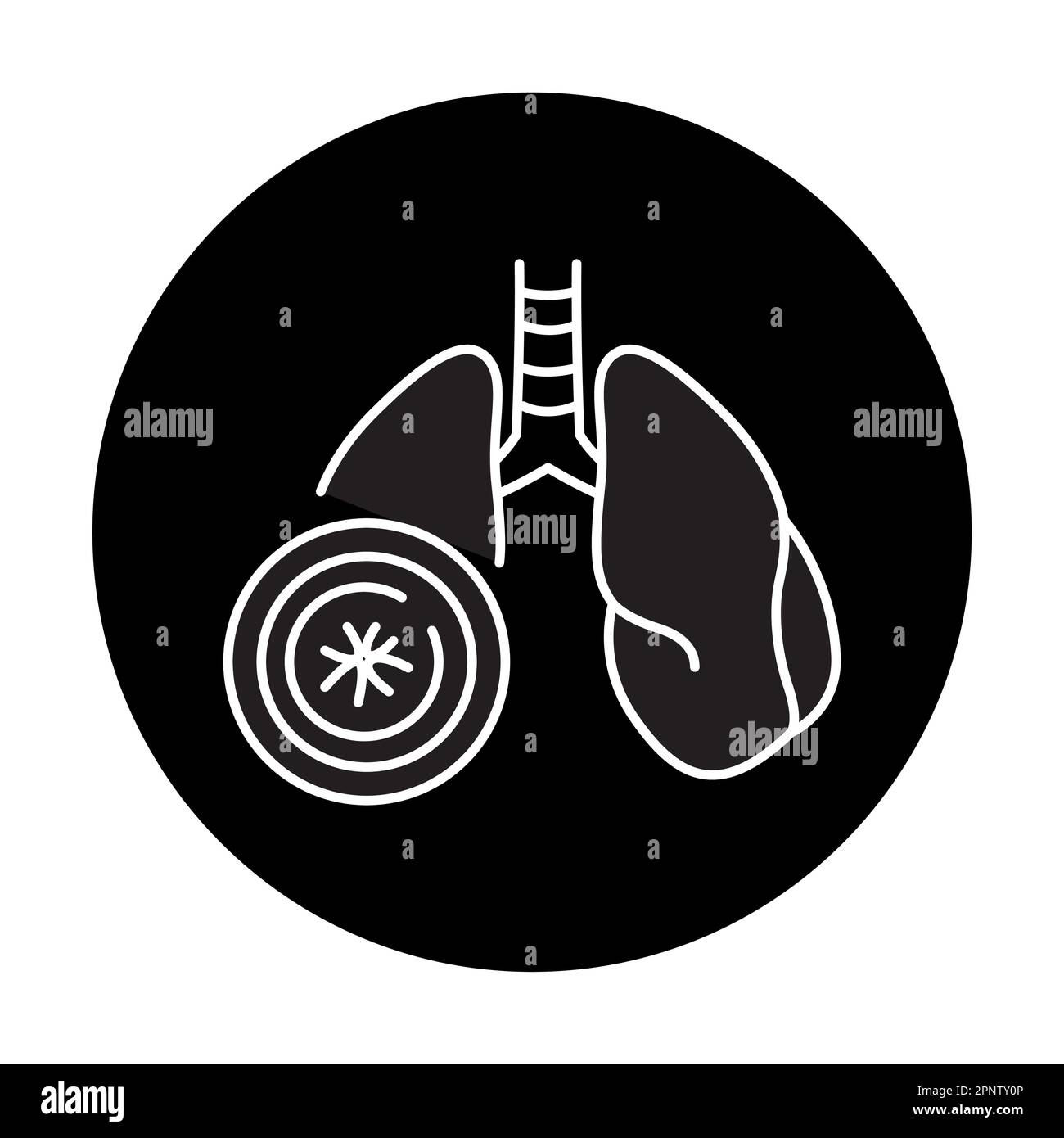 Bronchitis color line icon. Human diseases. Pictogram for web page, mobile app, promo. Stock Vector