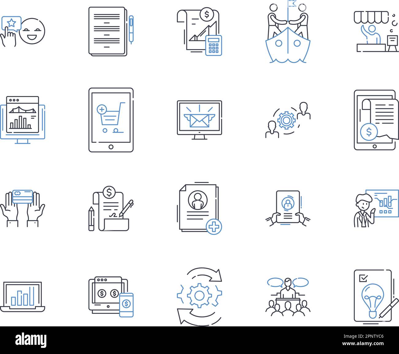 First step line icons collection. Initiation, Beginning, Commencement, Start, Introduction, Launch, Prelude vector and linear illustration. Opening Stock Vector