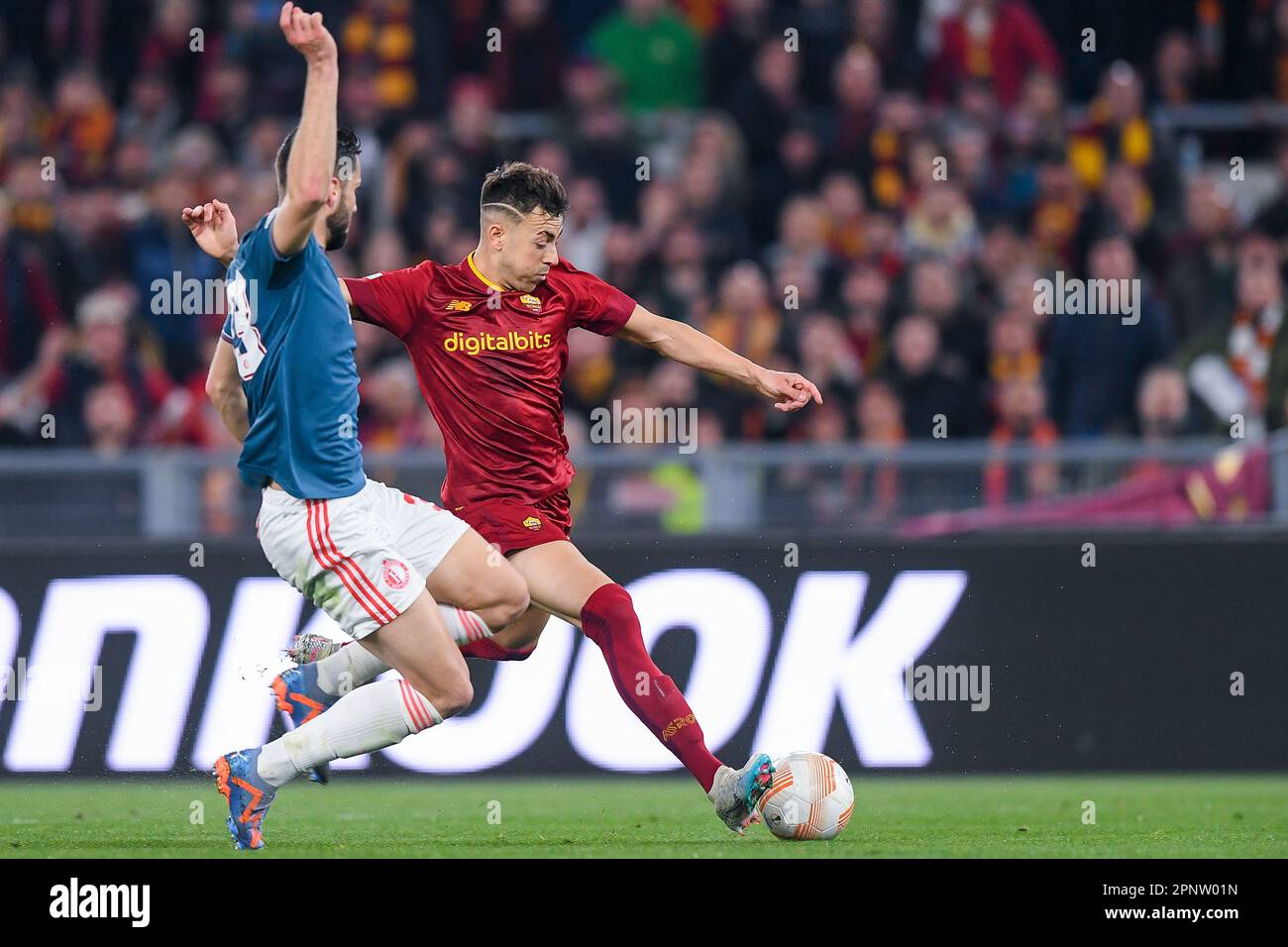 20-04-2023: Sport: Roma v Feyenoord  ROMA, ITALY - APRIL 20: Stephan El Shaarawy (AS Roma) during the Quarter Final - Second Leg - UEFA Europa League Stock Photo