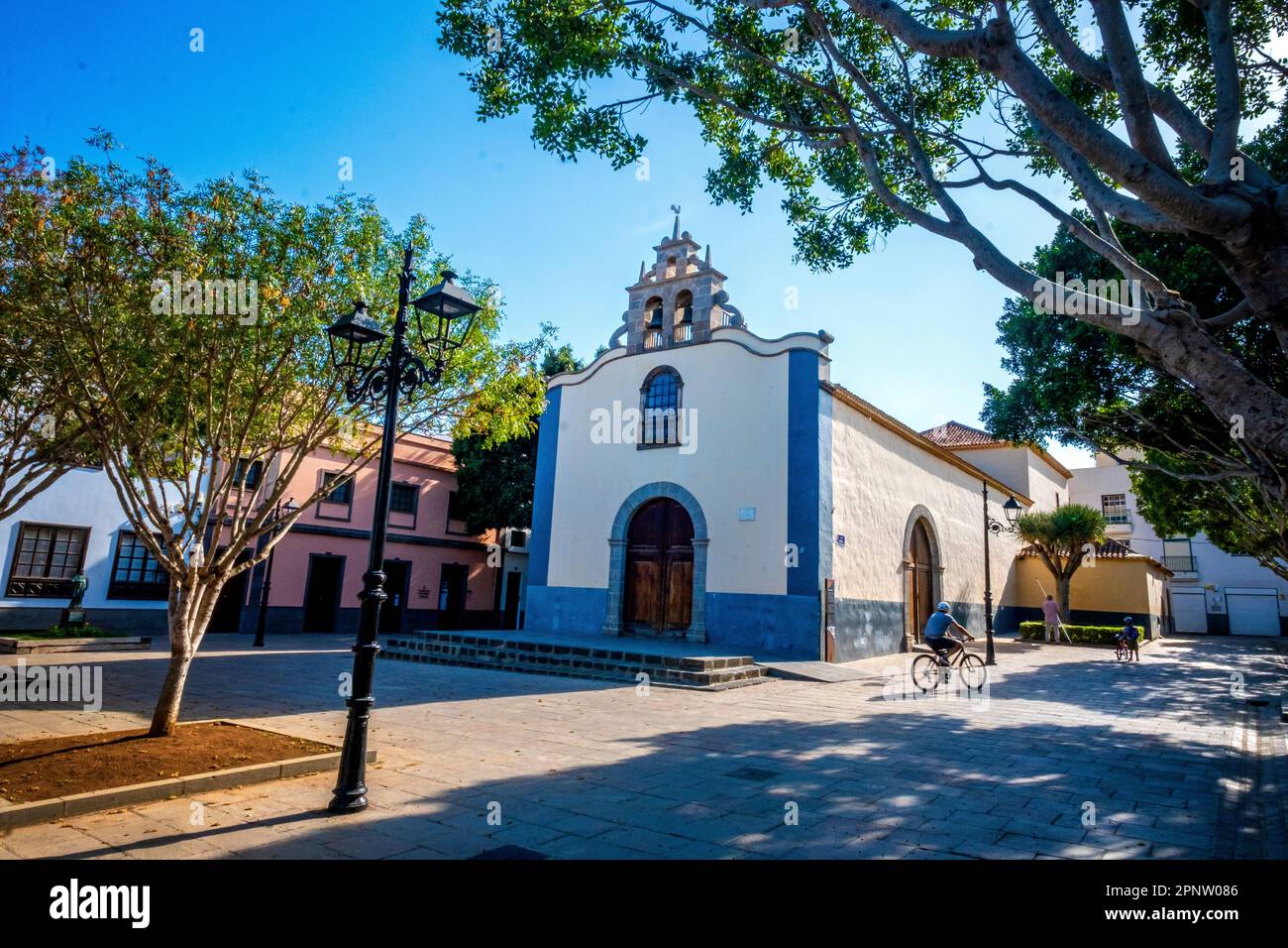 Central plaza in Arona, Tenerife, Canary Islands, Spain Stock Photo