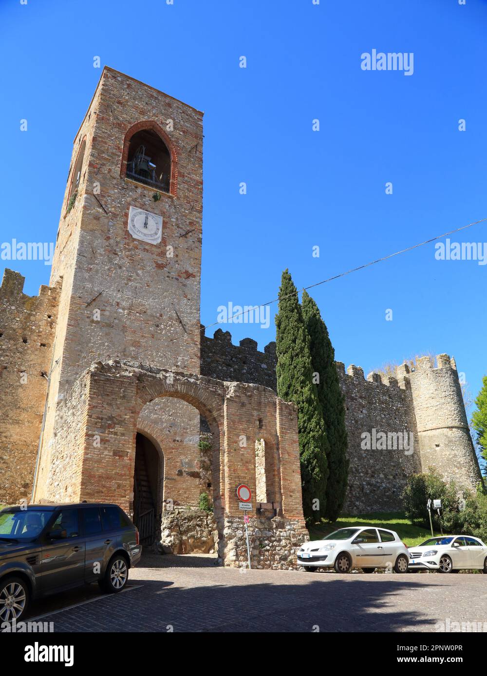 Castle of Moniga. Castello di Moniga del Garda. Stock Photo