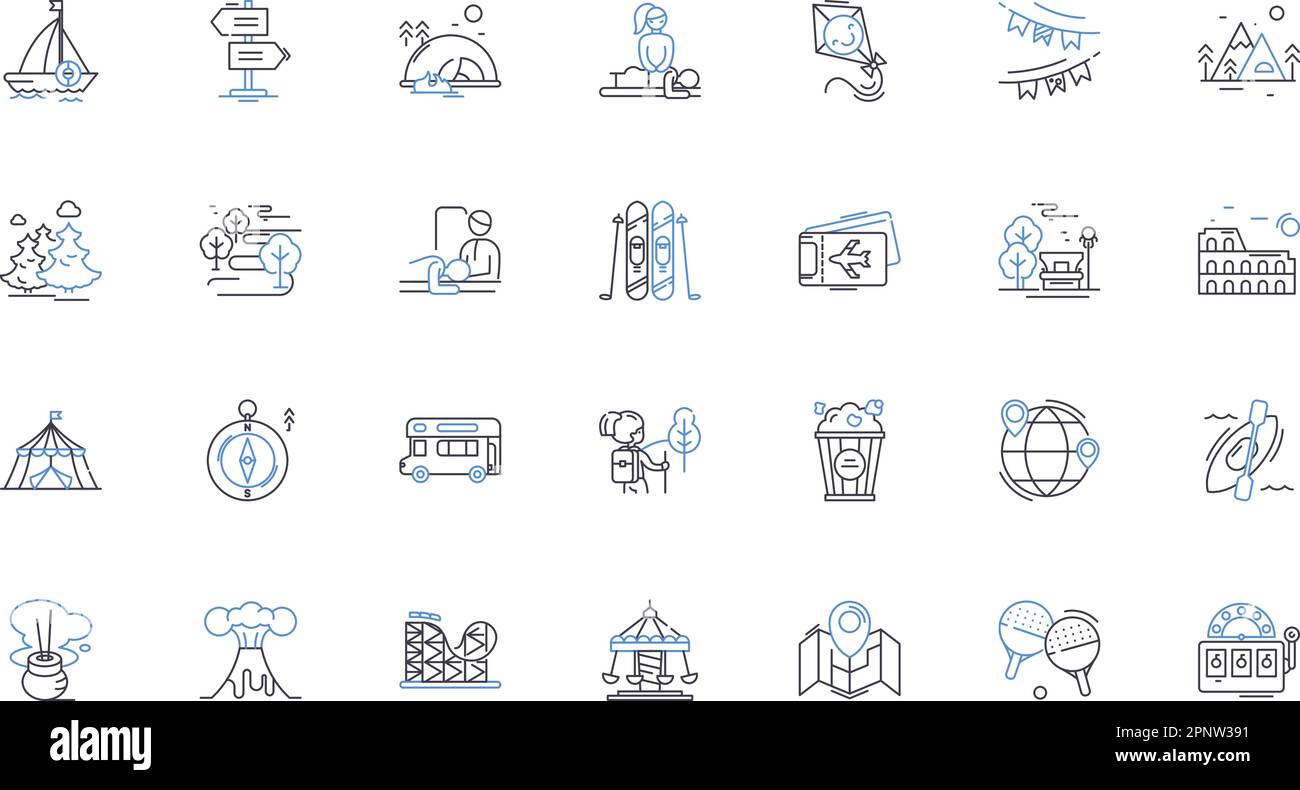 Adventurous spirit line icons collection. Brave, Courageous, Daring ...
