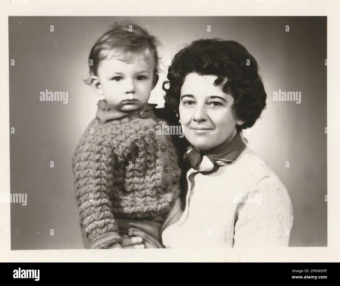 BRNO, THE CZECHOSLOVAK REPUBLIC, CIRCA 1972: Retro photo of mother and ...