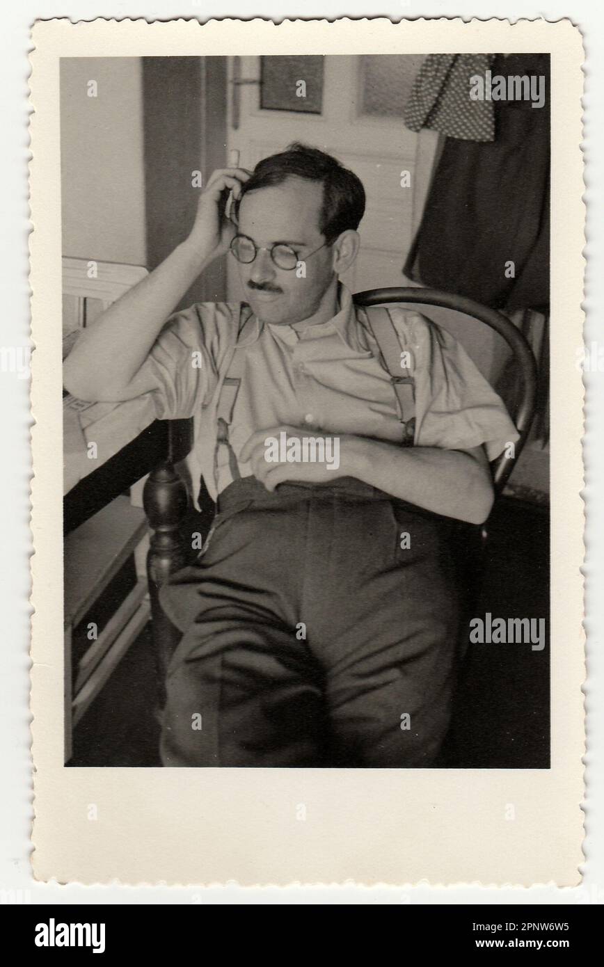 HODONIN, THE CZECHOSLOVAK REPUBLIC, CIRCA 1940 A vintage photo of a