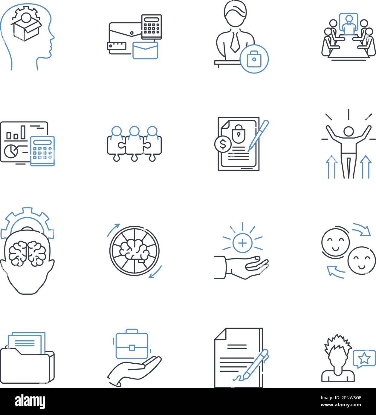 Staff scheduling line icons collection. Roster, Shifts, Timetable