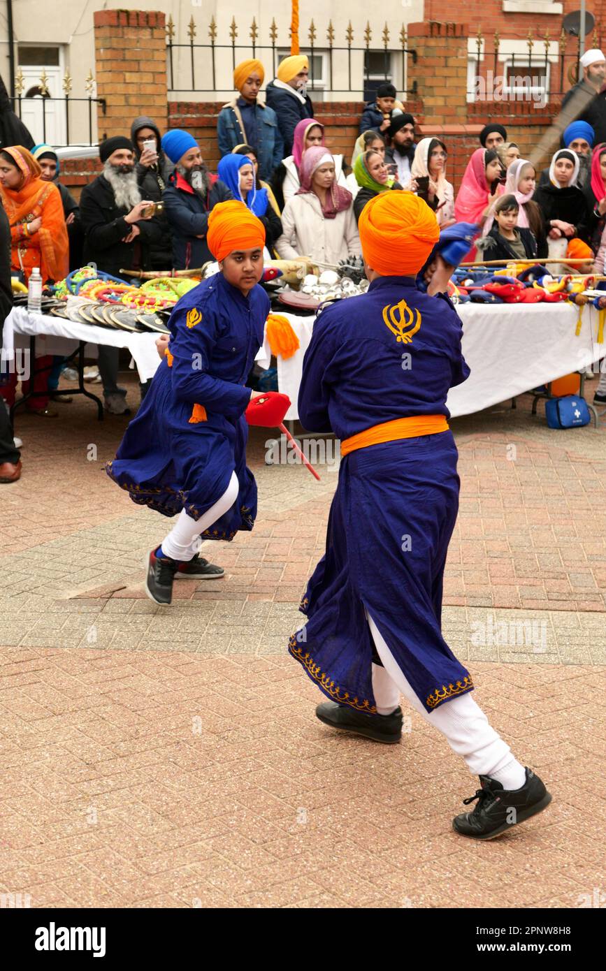 Derby Vaisakhi Nagar Kirtan 2023 Martial Arts display by Sikh