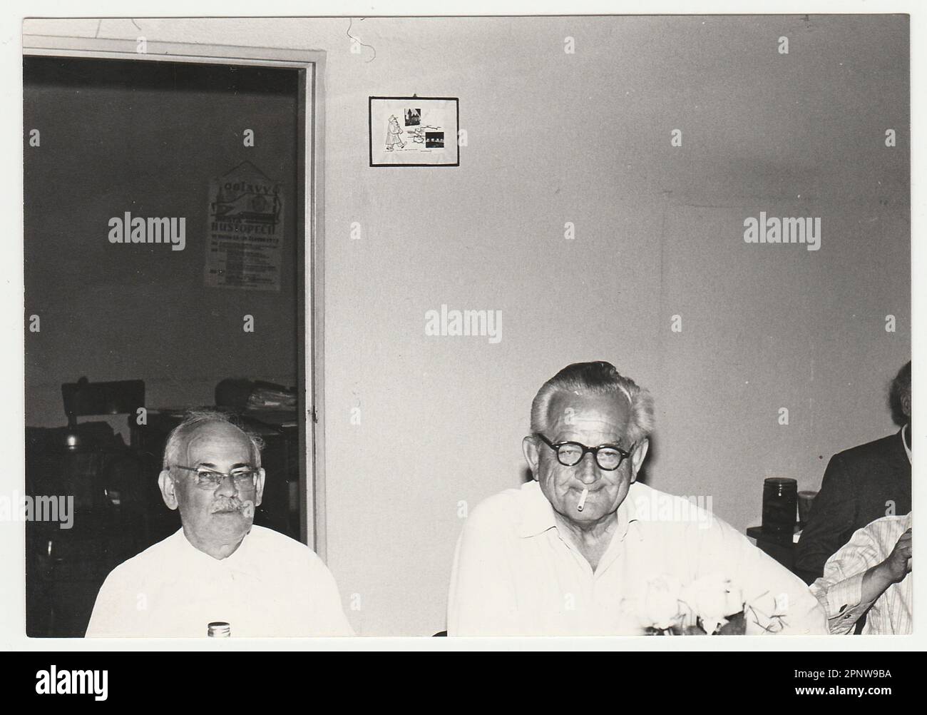 THE CZECH SOCIALIST REPUBLIC, CIRCA 1980s: Vintage photo shows men in