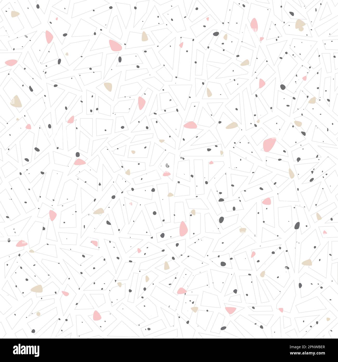 Terrazzo style floor seamless pattern. Modern mosaic tile background