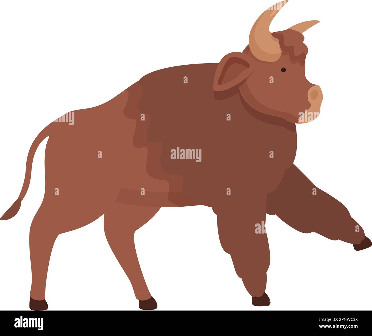 Strong buffalo icon cartoon vector. American bison. Mammal cow Stock