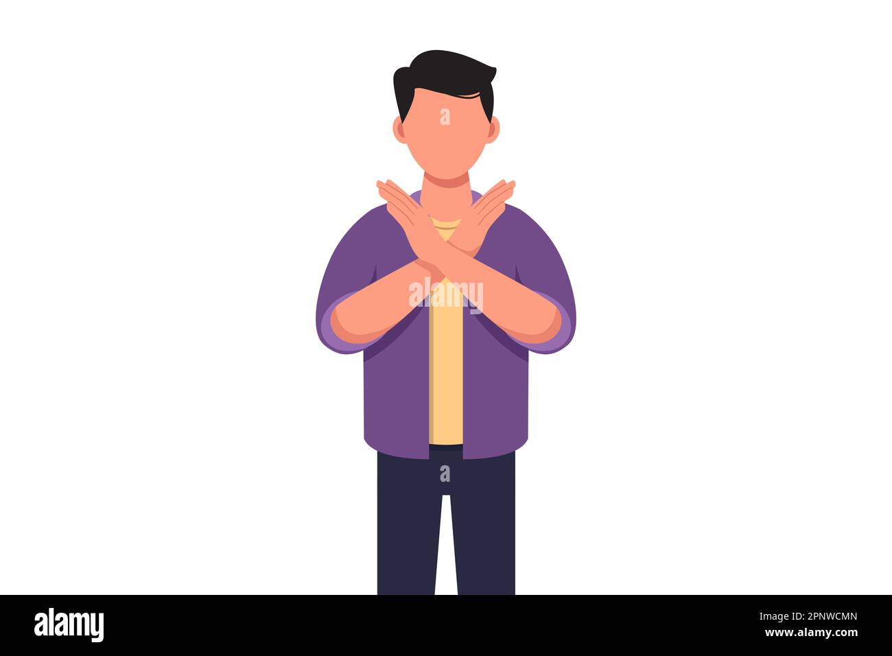 Man saying no Cut Out Stock Images & Pictures Alamy