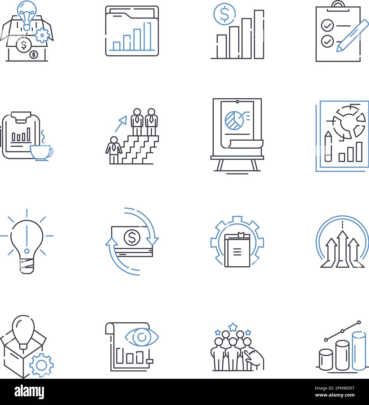 Entrepreneurial audit line icons collection. Growth, Risk-Taking ...