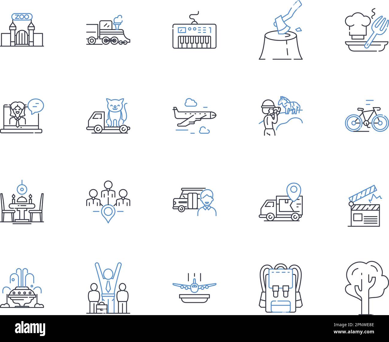 Recess line icons collection. Playtime, Break, Fun, Freedom, Laughter ...