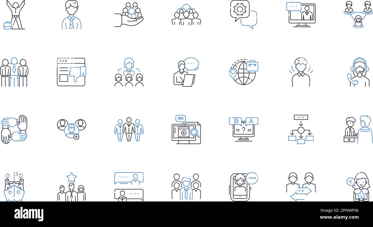 Takers line icons collection. Greed, Selfishness, Narcissism, Entitlement, Opportunistic, Exploitative, Insatiable vector and linear illustration Stock Vector