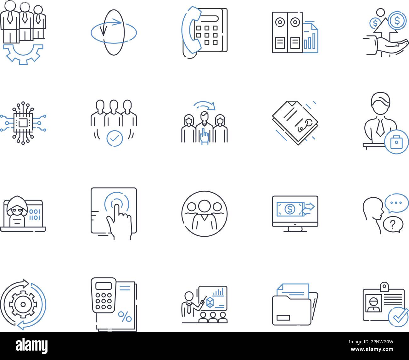 Career nerking line icons collection. Nerking, Connections, Job search ...
