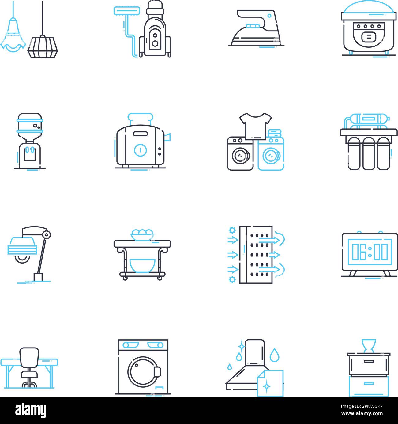 Gadgets linear icons set. Technology, Devices, Innovation, Electronics ...