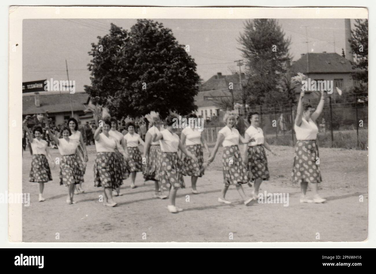 Vintage Photo Shows Women Prepare To Spartakiada Spartakiada A vintage-photo-shows-women-prepare-to-spartakiada-spartakiada-a