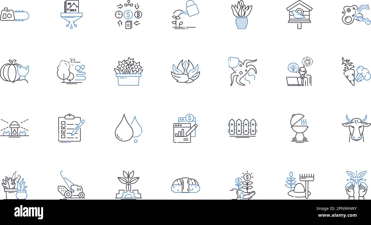 Investment banking line icons collection. Mergers, Acquisitions ...
