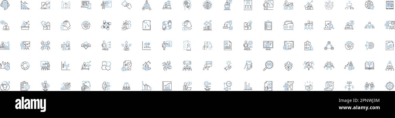 Strategic planning line icons collection. Alignment, Assessment ...