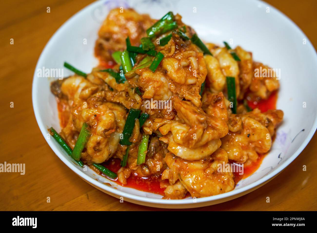 A delicious home-cooked dish, deep-fried shrimp balls Stock Photo