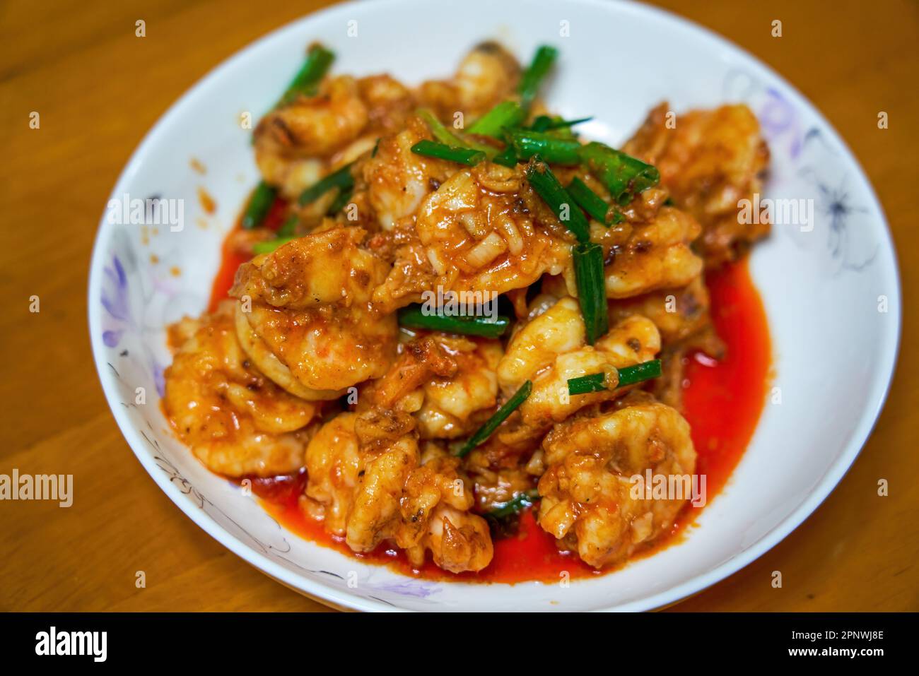 A delicious home-cooked dish, deep-fried shrimp balls Stock Photo