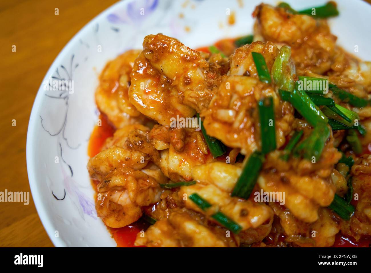 A delicious home-cooked dish, deep-fried shrimp balls Stock Photo