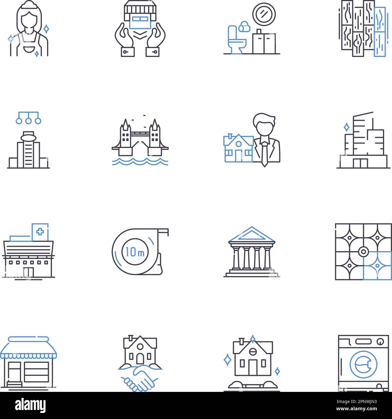 Cleanliness Maintenance line icons collection. Sanitation, Disinfection ...