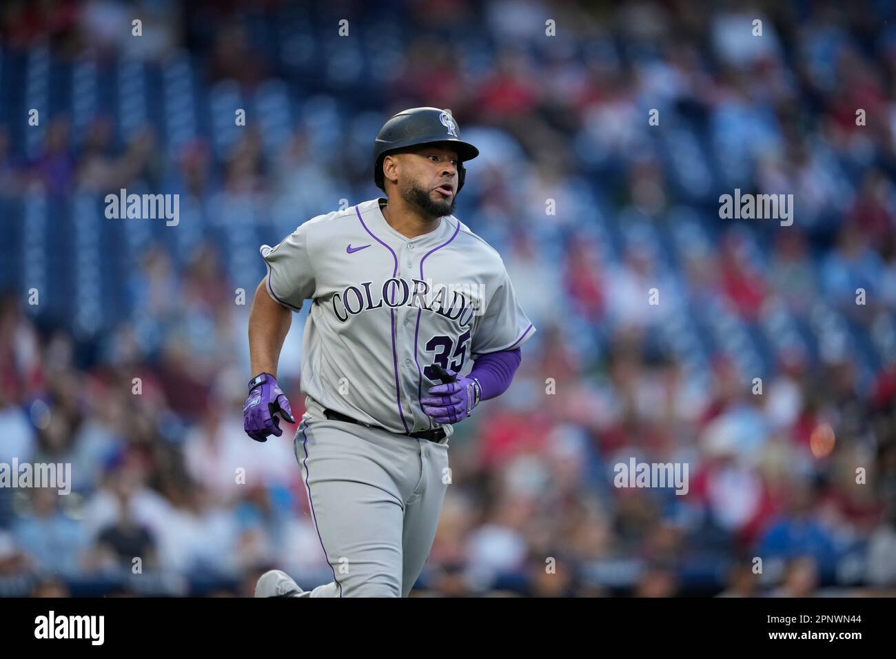 Colorado Rockies' Elias Diaz plays during a baseball game, Saturday, April  22, 2023, in Philadelphia. (AP Photo/Matt Slocum Stock Photo - Alamy