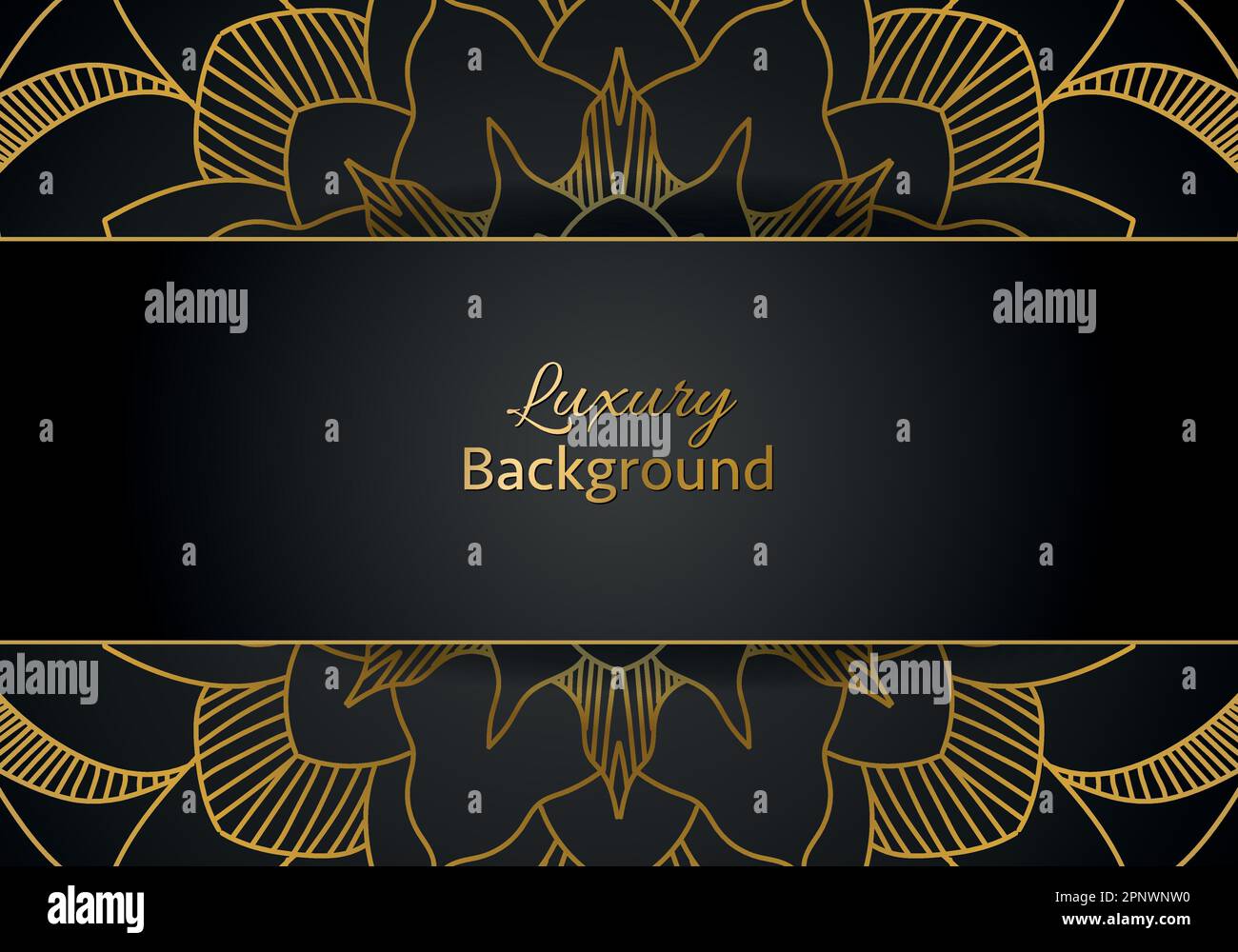 Luxury ornamental mandala design background in gold color vector ...