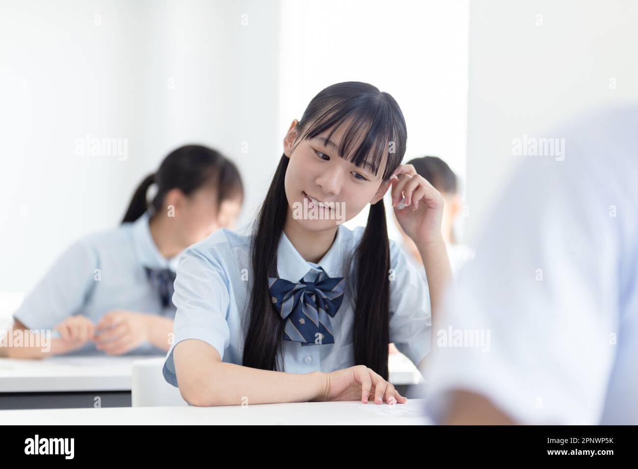 High school students taking a class Stock Photo