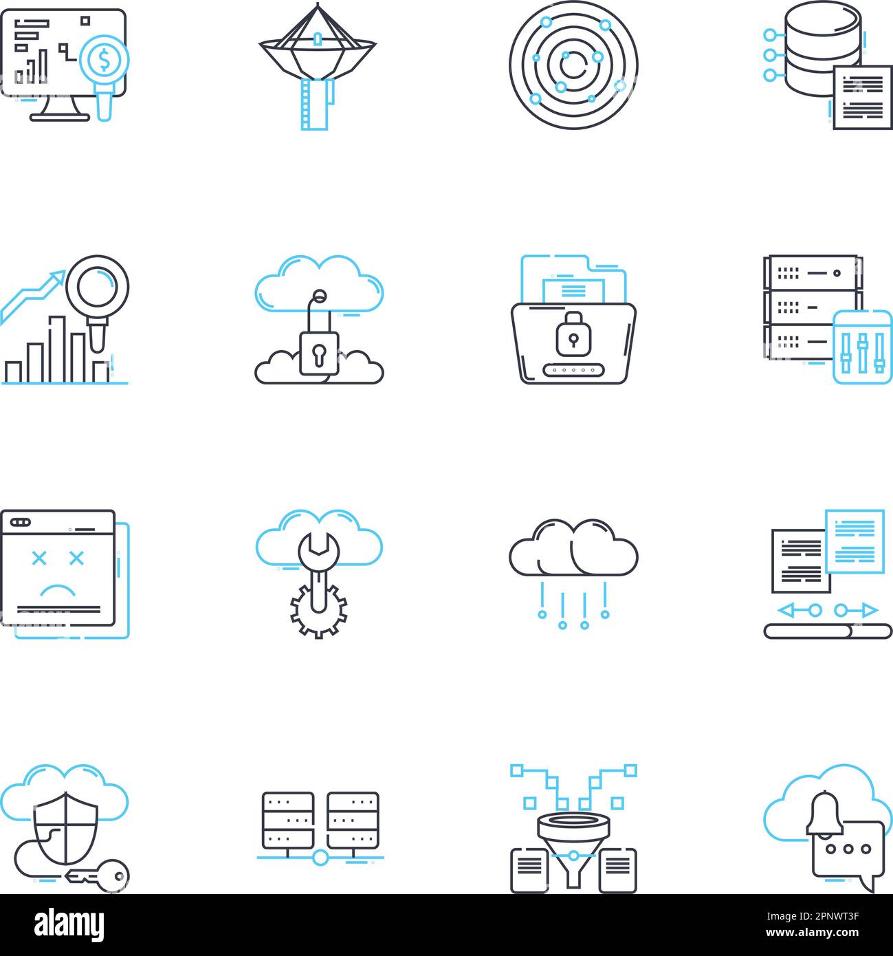 Website design linear icons set. Layout, Typography, Color, Navigation ...