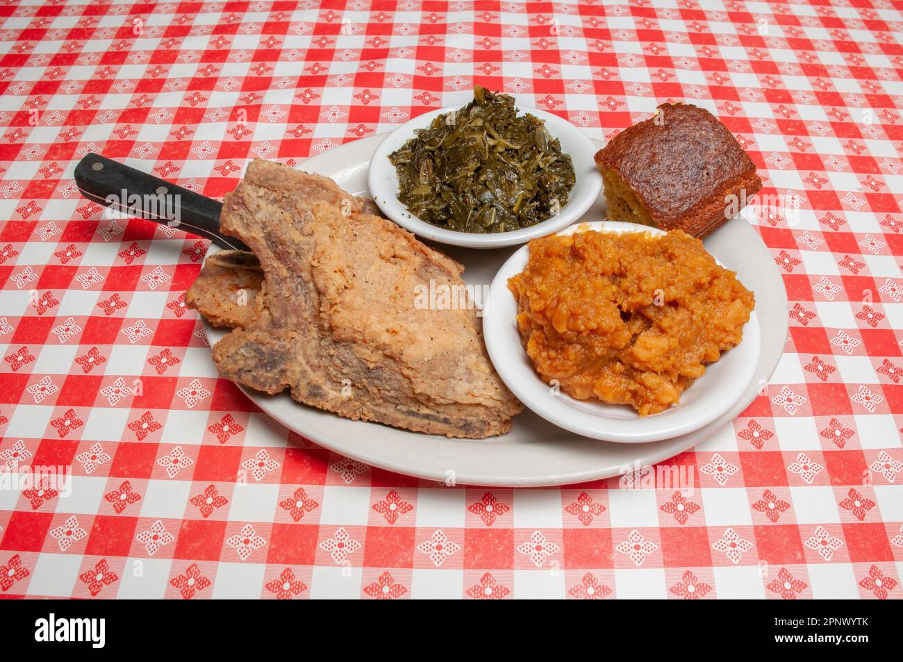 Delicious American and international dish known as fried pork chop
