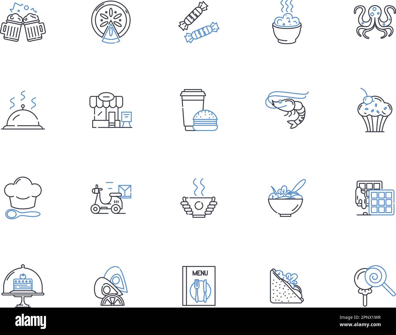 Liquor store line icons collection. Booze, Wine, Beer, Spirits, Whiskey
