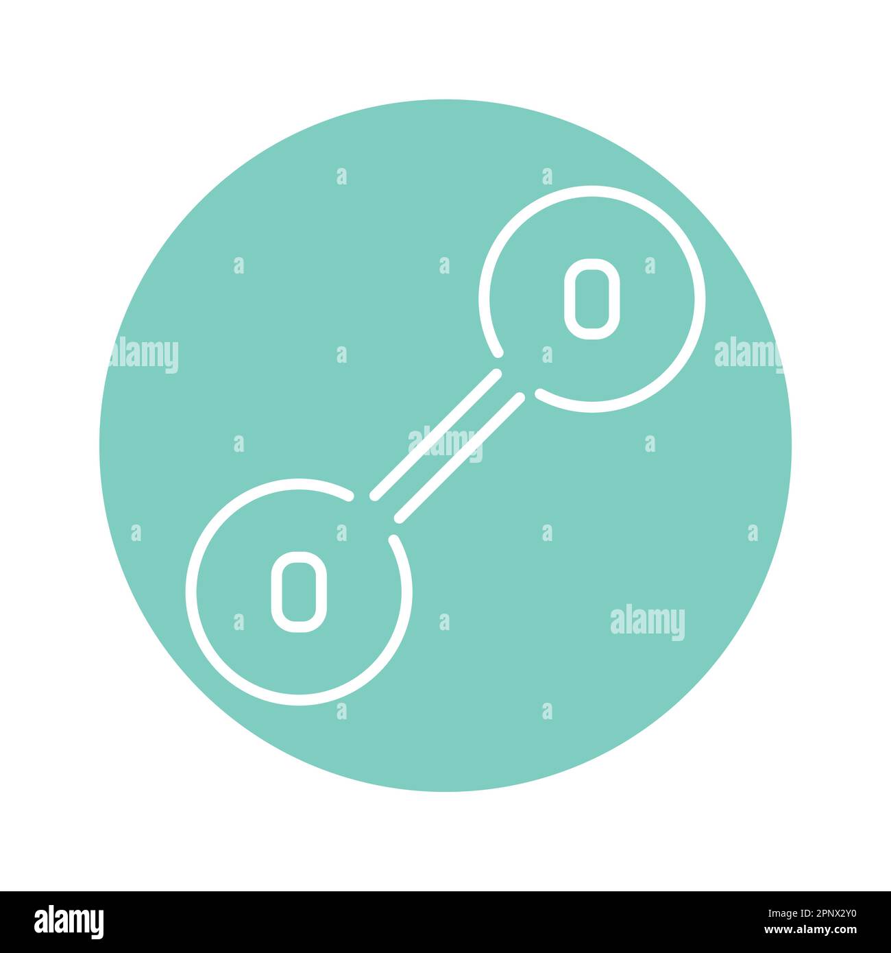 Oxygen formule color line icon. Pictogram for web page, mobile app ...