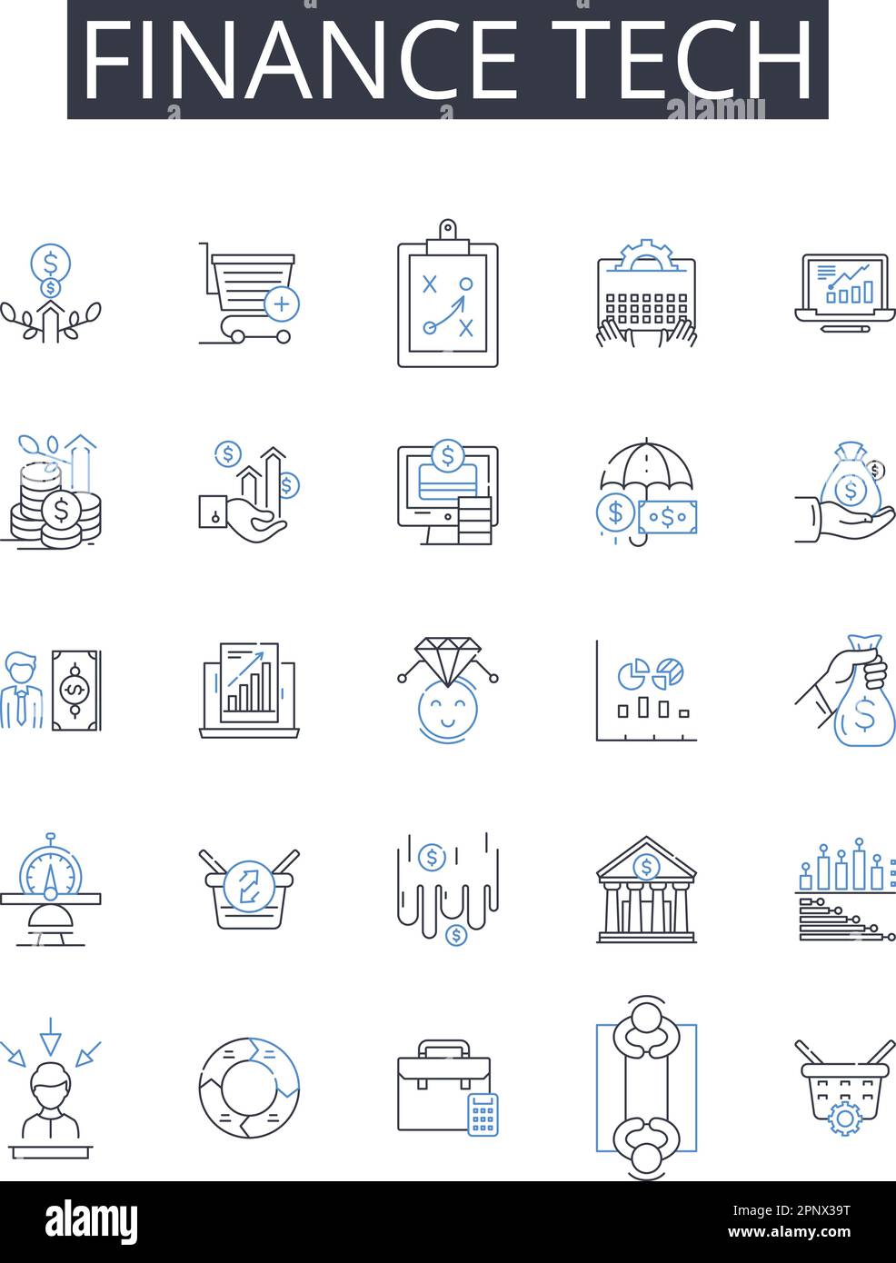 Finance tech line icons collection. Legal aid, Creative arts, Digital